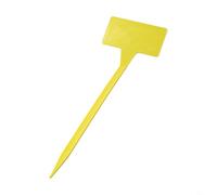 BEAZOOM 10 etichette angolate per piante, 30 gradi, per vaschette da vivaio, in plastica resistente alle intemperie, con finitura opaca, per la casa e l'hobby del giardino (giallo)