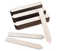 BEAZOOM 100 etichette per piante in legno naturale, 15 x 2 cm, marcatori da giardino su entrambi i lati, per erbe, fiori, verdure, rustiche