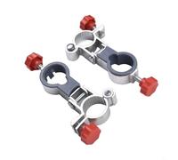 BEAZOOM 2 pezzi in lega di alluminio clip-on ombrellone supporto sedia da giardino supporto per ombrellone per patio balcone ponte sedia pesca passeggino diametro 25 mm (pieghevole)