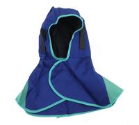 BEAZOOM Cappuccio protettivo per saldatura, regolabile, in tessuto ignifugo e protezione per il collo, confortevole, protezione contro le scintille e il calore, grigio (blu)