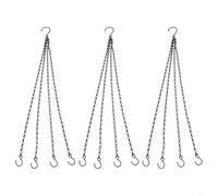 BEAZOOM Catene da appendere regolabili a 4 conduttori, in ferro nero, salvaspazio, per cesti interni ed esterni e mangiatoie per uccelli