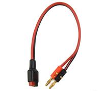BEAZOOM Cavo adattatore a banana da 30 A a 4 mm, alimentazione resistente 12 AWG per carrelli elevatori e batteria, rosso nero 60 cm (30 cm)