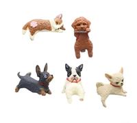 BEAZOOM Collezione di 5 statuette a forma di gatto, realizzate a mano, in PVC, per composizione da scrivania, decorazione per telaio del monitor, display per cruscotto dell'auto, lavoro (stile D)