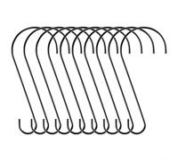 BEAZOOM Confezione da 10 ganci per piante da appendere, 30 cm, staffe per montaggio a parete, per fiori e mangiatoie per uccelli (colore nero)