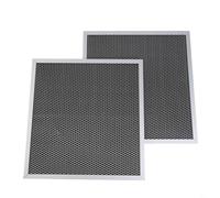 BEAZOOM Confezione da 2 filtri di ricambio per cappa NuTone 99010317, QT2000, WA6500-286 x 295 x 9 mm, in alluminio al carbonio con molle di tensione, argento