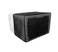 BEAZOOM Copertura in rete traspirante AC per condizionatore d'aria a forma di U, protezione per unità esterna in PVC resistente alle intemperie, previene detriti e foglie (è nero)