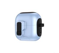 BEAZOOM Custodia protettiva per Huawei FreeClip 2 con coperchio a bloccaggio automatico, antiurto, in poliuretano termoplastico, con modalità stand e ricarica wireless, nero-bianco (blu nero)