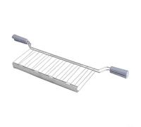 BEAZOOM Gabbia per sandwich in acciaio inox da 43 cm, resistente al calore, clip per tostapane per fare toasty, bagel e tazze da tè, grigio (grigio)