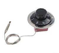 BEAZOOM Interruttore termostato 50-300°C 16A per scaldabagno macchina friggitrice radiatore ventola di raffreddamento 2 pin 5 mm sonda diametro 1000 mm filo