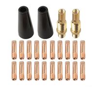 BEAZOOM Kit 24PCS dell'ugello della punta della saldatura per saldatori MIG con ugelli senza gas del centro di flusso e diffusori di gas
