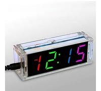 BEAZOOM Kit orologio digitale fai da te con allarme temperatura, modulo display LED DS1302 da 51 MCU, luminosità regolabile, progetto di apprendimento elettronico per studenti (multicolore)