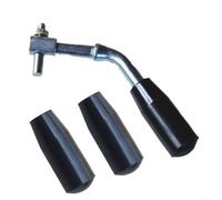 BEAZOOM Maniglia per porta della stufa in acciaio inox, con foro da 1 cm, resistente alle alte temperature, realizzata a mano, con segni di saldatura unici