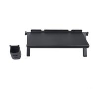 BEAZOOM Mensola superiore per TV da parete, 33 cm, ampia piattaforma regolabile per decoder via cavo, decorazione per router, robusto organizer in ABS nero