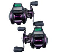 BEAZOOM Mulinello da baitcasting con contatore digitale e allarme morso, display retroilluminato, rapporto 7,2:1, 4+1 cuscinetti, 8 kg per Max Drag Fresh Saltwater
