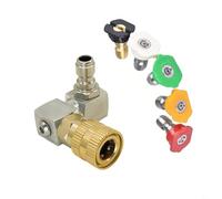 BEAZOOM Per pressione rotante a 360 per ugello rondella con 1/4 "Quick for Connect, adattatore per lavaggio auto ad alta pressione fino a 3500 PSI (6 pezzi)