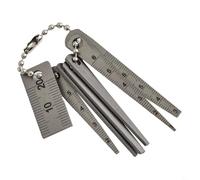 BEAZOOM Per set di misuratori conici in acciaio inox, 7 pezzi, righello tascabile per misurazione di distanza da 1 a 7,5 mm e 20 mm