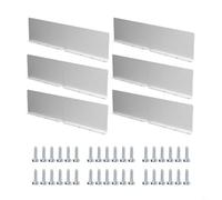 BEAZOOM Protezione per grondaia in alluminio, deviatore d'acqua regolabile per tetto per prevenire traboccare e schizzi di fango, installare grondaie domestiche, argento (confezione da 2/4/6) (6 pezzi