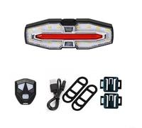 BEAZOOM Segnale di direzione per bicicletta a energia solare con telecomando senza fili con luce LED lampeggiante integrata di sicurezza per bicicletta (C)
