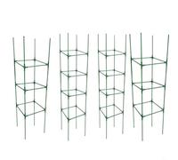 BEAZOOM Set di 40 gabbie per pomodori in plastica verde, per fagioli, cetrioli, melanzane, facile da montare, struttura di supporto per piante da giardino (D)