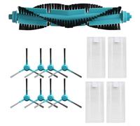 BEAZOOM Spazzola principale a V e kit di accessori per Cecotec Conga 1690-2690, include 1 rullo, 8 spazzole laterali e 4 filtri, setole morbide