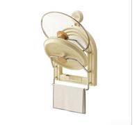 BEAZOOM Supporto per coperchio a ventosa da parete, in alluminio ABS, organizer da cucina per coperchi, taglieri, asciugamani, senza trapano, ripiano bianco 28,5 cm