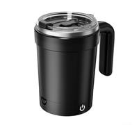 BEAZOOM Tazza da caffè automatica con visualizzazione della temperatura, tazza elettrica ricaricabile per caffè e tè, il calore della tua bevanda (inglese) nero)