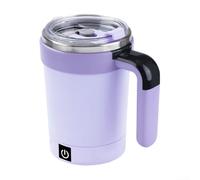 BEAZOOM Tazza da caffè automatica con visualizzazione della temperatura, tazza elettrica ricaricabile per caffè e tè, il calore della tua bevanda (inglese) viola)