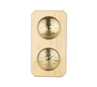 BEAZOOM Termometro igrometro per sauna, custodia in legno, montaggio a parete, doppio calibro per un controllo preciso dell'umidità della temperatura in bagno di vapore, cantina (Celsius)