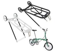 BEAZOOM Ultraleggero per cremagliera posteriore in lega di alluminio CNC per Brompton pieghevole per bici e per 3sixty United Trifold, nero Cargo Carrier Mountred