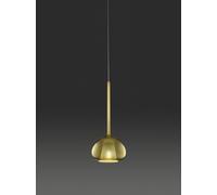 BEBA SOSPENSIONE 1 LUCE ATTACCO G9 VETRO ORO D.20CM ROSONE BIANCO