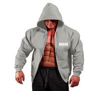 BEBAK Felpa da uomo con cappuccio da palestra | Pullover con cerniera con cappuccio per uomo Bodybuilding Top Arnold Schwarzenegger Felpa ispirata t-shirt S M L XL 2XL 3XL 4XL 5X