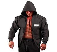BEBAK Felpa da uomo con cappuccio da palestra | Pullover con cerniera con cappuccio per uomo Bodybuilding Top Arnold Schwarzenegger Felpa ispirata t-shirt S M L XL 2XL 3XL 4XL 5X