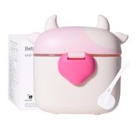 Bebamour Formula Dispenser Portatile Dispenser di Latte in Polvere Contenitori Snack con Paletta e Livellatore,460 ML,Light Pink