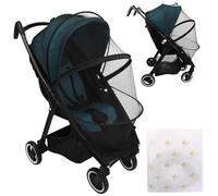 Bebamour Zanzariera universale per passeggini, zanzariera traspirante per carrozzine con cerniere a doppio senso e borsa per riporre,Black