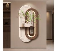 BEBANE Arte murale 3D LED con Illuminazione, Quadro Decorativo Moderno con Texture Tridimensionale (con Piante Artificiali e Vaso), per Soggiorno, Camera da Letto(B,40 * 80cm/15.7 * 31.5in)