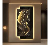 BEBANE Arte murale Luminosa a Spina, Decorazione Creativa da Parete con LED, Effetto Scultura murale 3D simulata, Adatta per Soggiorno, Camera da Letto e corridoio(C,80 * 160cm/31.5 * 63in)