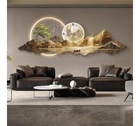 BEBANE Decorazione artistica da parete 3D, orologio da parete 3D, orologio da parete moderno con luce LED, per ingresso, corridoio, alimentatore plug-in(B,60 * 180cm/23.6 * 70.9in)