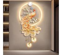 BEBANE Decorazione murale 3D, Arte murale con luci a LED, Lampada da Parete Moderna per la casa, Grande Dipinto Decorativo per la casa, Ingresso, Alimentazione a Spina(B,60 * 132cm/23.6 * 52in)