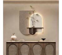 BEBANE Decorazione murale 3D con luci LED dai Toni Caldi, Texture in arenaria, Arredamento Moderno per la casa, Adatta a camere da Letto, Alimentazione a Spina(B,80 * 80cm/31.5 * 31.5in)