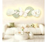 BEBANE Decorazione murale 3D, Parete Moderna con luci a LED, Scultura murale visiva 3D, Grande Arte murale 3D per Ingresso, Soggiorno, Plug-in(D,50 * 150cm/19.7 * 59in)