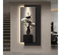 BEBANE Decorazione murale stereoscopica 3D, Arte murale con luci a LED, Arte murale stereoscopica 3D per Soggiorno, Adatta per Camera da Letto, Alimentazione a Spina(A,60 * 120cm/23.6 * 47.2in)