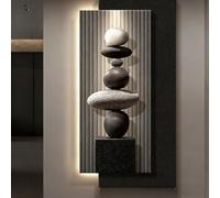 BEBANE Decorazione murale stereoscopica 3D, Arte murale con luci a LED, Arte murale stereoscopica 3D per Soggiorno, Adatta per Camera da Letto, Alimentazione a Spina(C,70 * 140cm/27.6 * 55.1in)