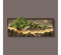 BEBANE Decorazione murale stereoscopica 3D, Scultura murale Creativa con Luce LED, murale Moderno da Appendere, per camere da Letto, soggiorni, Alimentatore Plug-in(E,120 * 40cm/47.2 * 15.7in)