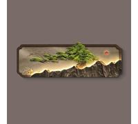 BEBANE Decorazione murale stereoscopica 3D, Scultura murale Creativa con Luce LED, murale Moderno da Appendere, per camere da Letto, soggiorni, Alimentatore Plug-in(B,120 * 40cm/47.2 * 15.7in)