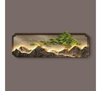 BEBANE Decorazione murale stereoscopica 3D, Scultura murale Creativa con Luce LED, murale Moderno da Appendere, per camere da Letto, soggiorni, Alimentatore Plug-in(A,120 * 40cm/47.2 * 15.7in)