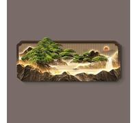 BEBANE Decorazione murale stereoscopica 3D, Scultura murale Creativa con Luce LED, murale Moderno da Appendere, per camere da Letto, soggiorni, Alimentatore Plug-in(F,90 * 30cm/35.4 * 11.8in)