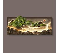 BEBANE Decorazione murale stereoscopica 3D, Scultura murale Creativa con Luce LED, murale Moderno da Appendere, per camere da Letto, soggiorni, Alimentatore Plug-in(G,120 * 40cm/47.2 * 15.7in)