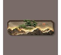 BEBANE Decorazione murale stereoscopica 3D, Scultura murale Creativa con Luce LED, murale Moderno da Appendere, per camere da Letto, soggiorni, Alimentatore Plug-in(C,120 * 40cm/47.2 * 15.7in)