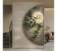 BEBANE Decorazione murale stereoscopica 3D, Scultura murale Creativa con Paesaggio, con luci a LED, Adatta per camere da Letto, soggiorni, e Alimentazione elettrica(J,60 * 120cm/23.6 * 47.2in)