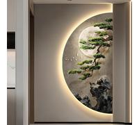 BEBANE Decorazione murale stereoscopica 3D, Scultura murale Creativa con Paesaggio, con luci a LED, Adatta per camere da Letto, soggiorni, e Alimentazione elettrica(G,40 * 80cm/15.7 * 31.5in)